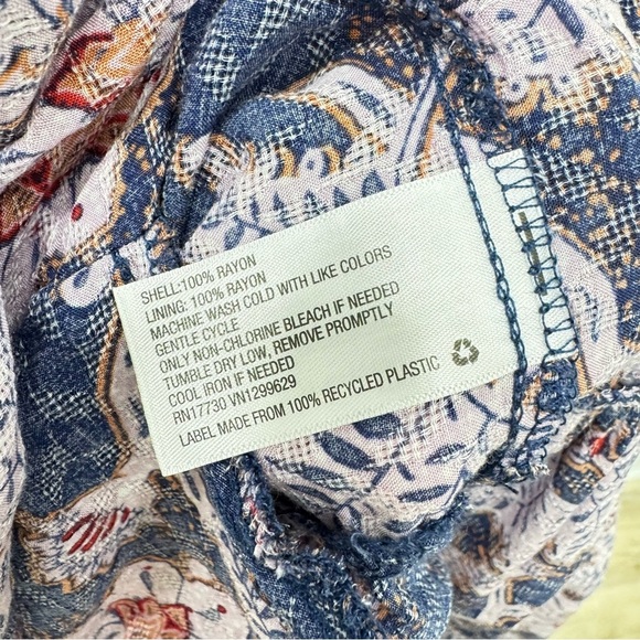 Knox Rose Size XL Lavender Navy Floral Scoop Neck Dress - Picture 5 of 9